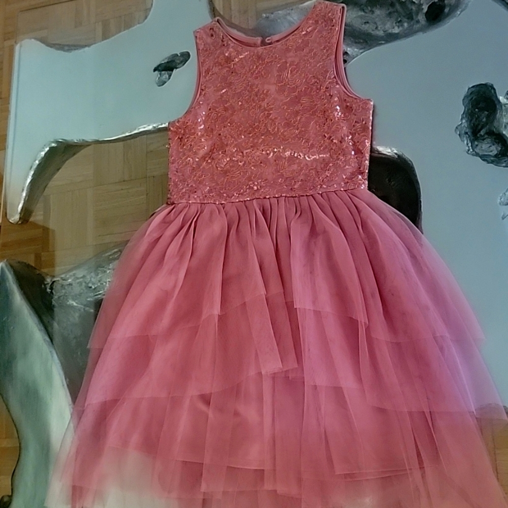 Pink glitter kids dress